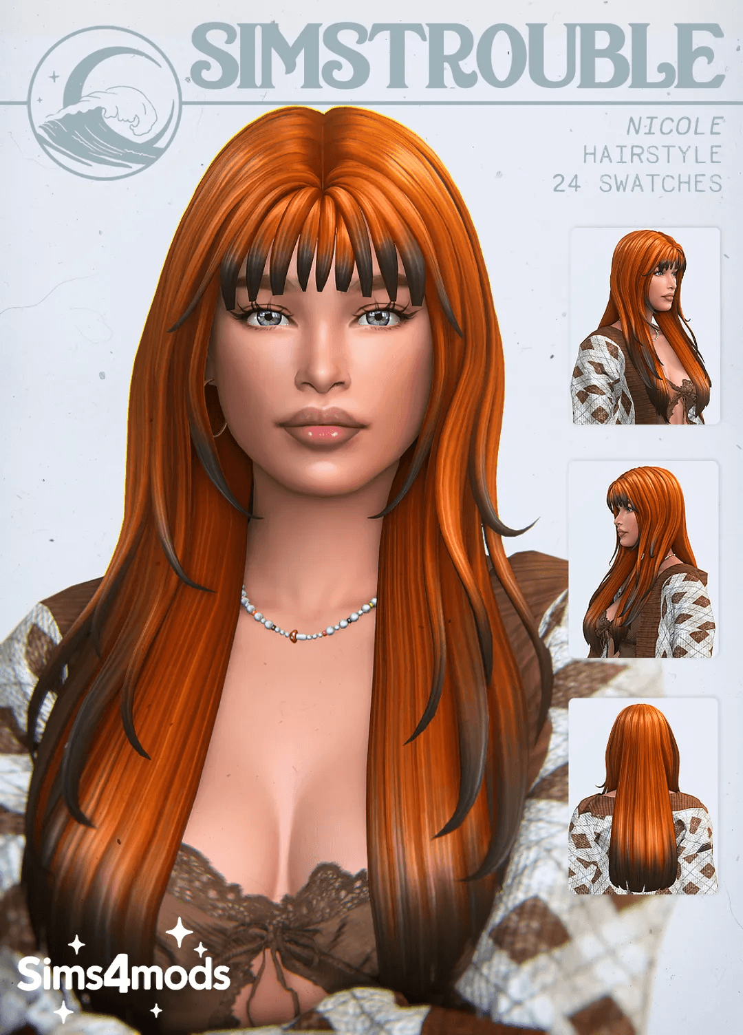 Скриншот мода Прическа Nicole Hairstyle